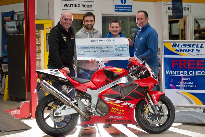 Russell Shiels Tyres raises more than £2,000 towards Dunlop legacy at Dundrod